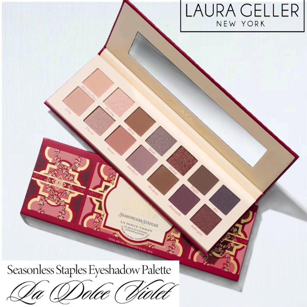 Laura Geller Seasonless Staples La Dolce Violet 14 Multi Finish Eyeshadows* NIB